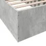 Concrete gray engineered wood bed frame 100x200cm by vidaXL, Beds and slatted bases - Ref: Foro24-3281052, Price: 96,12 €, Di...
