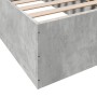 Estructura de cama madera de ingeniería gris hormigón 100x200cm de vidaXL, Camas y somieres - Ref: Foro24-3281052, Precio: 97...