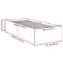 Concrete gray engineered wood bed frame 100x200cm by vidaXL, Beds and slatted bases - Ref: Foro24-3281052, Price: 96,12 €, Di...