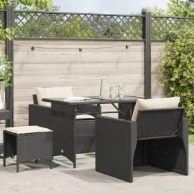 4-piece garden sofa set with black synthetic rattan cushions by vidaXL, Garden sets - Ref: Foro24-366358, Price: 245,70 €, Di...
