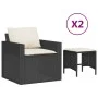 4-piece garden sofa set with black synthetic rattan cushions by vidaXL, Garden sets - Ref: Foro24-366358, Price: 245,70 €, Di...