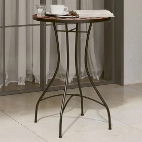 Terracotta and white ceramic mosaic bistro table Ø50x70 cm by vidaXL, Garden tables - Ref: Foro24-4003401, Price: 81,72 €, Di...