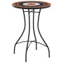 Terracotta and white ceramic mosaic bistro table Ø50x70 cm by vidaXL, Garden tables - Ref: Foro24-4003401, Price: 77,02 €, Di...