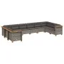 10-piece garden sofa set with gray synthetic rattan cushions by vidaXL, Garden sets - Ref: Foro24-3262020, Price: 807,55 €, D...