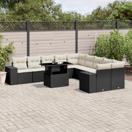 11-piece garden sofa set and black synthetic rattan cushions by vidaXL, Garden sets - Ref: Foro24-3269426, Price: 650,77 €, D...