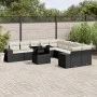 11-piece garden sofa set and black synthetic rattan cushions by vidaXL, Garden sets - Ref: Foro24-3269426, Price: 719,21 €, D...