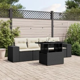 5-piece garden furniture set and black synthetic rattan cushions by vidaXL, Garden sets - Ref: Foro24-3268986, Price: 364,45 ...