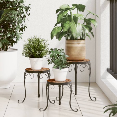Pflanzenstützen 3 Stück Terrakotta-Keramik von vidaXL, Topfständer - Ref: Foro24-4003393, Preis: 72,06 €, Rabatt: %