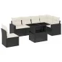 7-teiliges Gartensofa-Set mit schwarzen synthetischen Rattankissen von vidaXL, Gartensets - Ref: Foro24-3267306, Preis: 465,9...