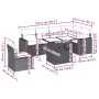 7-teiliges Gartensofa-Set mit schwarzen synthetischen Rattankissen von vidaXL, Gartensets - Ref: Foro24-3267306, Preis: 465,9...