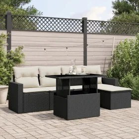 6-piece garden sofa set and black synthetic rattan cushions by vidaXL, Garden sets - Ref: Foro24-3267236, Price: 380,71 €, Di...