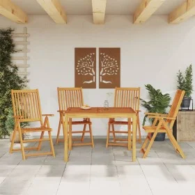 Garden dining set 5 pieces solid acacia wood by vidaXL, Garden sets - Ref: Foro24-3295256, Price: 413,70 €, Discount: %