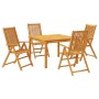 Garten-Essgruppe 5-teilig aus massivem Akazienholz von vidaXL, Gartensets - Ref: Foro24-3295256, Preis: 398,70 €, Rabatt: %