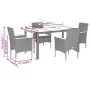 5-piece garden dining set with gray acacia PE rattan cushions by vidaXL, Garden sets - Ref: Foro24-3278635, Price: 445,21 €, ...