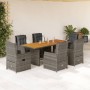Garten-Essgruppe 7-teilig und graue synthetische Rattankissen von vidaXL, Gartensets - Ref: Foro24-3262785, Preis: 1,00 €, Ra...