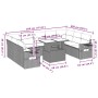 Gartensofa-Set 10-teilig mit schwarzen synthetischen Rattankissen von vidaXL, Gartensets - Ref: Foro24-3268106, Preis: 604,67...