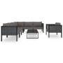Muebles de jardín 8 pzas y cojines ratán sintético antracita de vidaXL, Conjuntos de jardín - Ref: Foro24-49402, Precio: 771,...