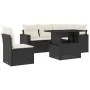 6-piece garden sofa set and black synthetic rattan cushions by vidaXL, Garden sets - Ref: Foro24-3267276, Price: 420,14 €, Di...