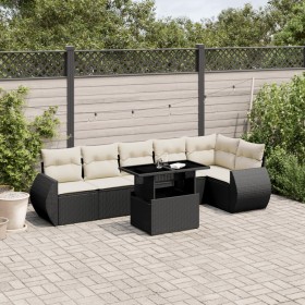7-piece garden sofa set with black synthetic rattan cushions by vidaXL, Garden sets - Ref: Foro24-3268546, Price: 455,75 €, D...