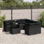 8-piece garden sofa set and black synthetic rattan cushions by vidaXL, Garden sets - Ref: Foro24-3266425, Price: 604,46 €, Di...