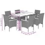 7-piece garden dining set with beige acacia PE rattan cushions by vidaXL, Garden sets - Ref: Foro24-3278642, Price: 567,20 €,...