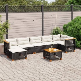 8-piece garden sofa set and black synthetic rattan cushions by vidaXL, Garden sets - Ref: Foro24-3261932, Price: 581,07 €, Di...