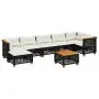 8-piece garden sofa set and black synthetic rattan cushions by vidaXL, Garden sets - Ref: Foro24-3261932, Price: 571,81 €, Di...