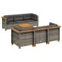 7-piece garden sofa set with gray synthetic rattan cushions by vidaXL, Garden sets - Ref: Foro24-3261738, Price: 532,05 €, Di...
