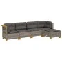 Garden sofa set with cushions 5 pieces gray synthetic rattan by vidaXL, Garden sets - Ref: Foro24-3261786, Price: 400,70 €, D...