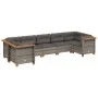 7-piece garden sofa set with gray synthetic rattan cushions by vidaXL, Garden sets - Ref: Foro24-3261972, Price: 621,55 €, Di...