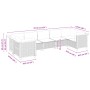 7-teiliges Gartensofa-Set mit grauen synthetischen Rattankissen von vidaXL, Gartensets - Ref: Foro24-3261972, Preis: 555,73 €...