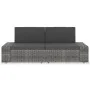 2-Sitzer-Sofa aus synthetischem Rattan in Grau von vidaXL, Modulare Sofas für den Außenbereich - Ref: Foro24-49525, Preis: 22...
