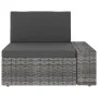 2-Sitzer-Sofa aus synthetischem Rattan in Grau von vidaXL, Modulare Sofas für den Außenbereich - Ref: Foro24-49525, Preis: 22...