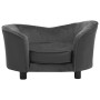 Dark gray plush and synthetic leather dog sofa 69x49x40 cm by vidaXL, Beds for dogs - Ref: Foro24-171033, Price: 109,25 €, Di...
