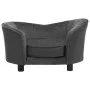 Dunkelgraues Hundesofa aus Plüsch und Kunstleder, 69 x 49 x 40 cm von vidaXL, Betten für Hunde - Ref: Foro24-171033, Preis: 1...