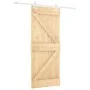 Schiebetür mit Beschlägen aus massivem Kiefernholz 80x210 cm von vidaXL, Türen - Ref: Foro24-3203159, Preis: 219,09 €, Rabatt: %
