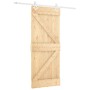Schiebetür mit Beschlägen aus massivem Kiefernholz 80x210 cm von vidaXL, Türen - Ref: Foro24-3203159, Preis: 229,56 €, Rabatt: %