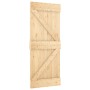 Puerta corredera con herrajes madera maciza de pino 80x210 cm