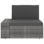 2-seater gray synthetic rattan sectional sofa by vidaXL, Modular outdoor sofas - Ref: Foro24-49525, Price: 209,33 €, Discount: %