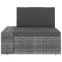 2-Sitzer-Sofa aus synthetischem Rattan in Grau von vidaXL, Modulare Sofas für den Außenbereich - Ref: Foro24-49525, Preis: 22...