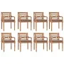 Garden dining set 9 pieces with dark gray teak wood cushions by vidaXL, Garden sets - Ref: Foro24-3155987, Price: 1,00 €, Dis...