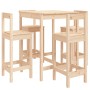 Garden table and high stools set 5 pieces solid pine wood by vidaXL, Garden sets - Ref: Foro24-3154740, Price: 246,11 €, Disc...