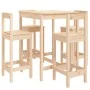 Garden table and high stools set 5 pieces solid pine wood by vidaXL, Garden sets - Ref: Foro24-3154740, Price: 242,99 €, Disc...