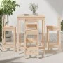 Garden table and high stools set 5 pieces solid pine wood by vidaXL, Garden sets - Ref: Foro24-3154740, Price: 242,99 €, Disc...