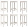7-piece white pine wood garden table and high stools set by vidaXL, Garden sets - Ref: Foro24-3154756, Price: 498,11 €, Disco...