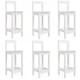 Set de mesa y taburetes altos jardín 7 pzas madera pino blanco de vidaXL, Conjuntos de jardín - Ref: Foro24-3154761, Precio: ...