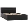 Hydraulic canapé bed with LED black synthetic leather 140x200 cm by vidaXL, Beds and slatted bases - Ref: Foro24-285543, Pric...