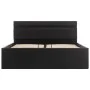 Hydraulic canapé bed with LED black synthetic leather 140x200 cm by vidaXL, Beds and slatted bases - Ref: Foro24-285543, Pric...
