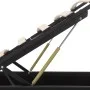 Hydraulic canapé bed with LED black synthetic leather 140x200 cm by vidaXL, Beds and slatted bases - Ref: Foro24-285543, Pric...