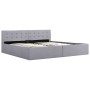 Hydraulisches Bett mit Stauraum und hellgrauem LED-Stoff 180x200 cm von vidaXL, Betten und Lattenroste - Ref: Foro24-285581, ...